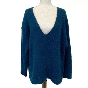 Free People Teal Oversized Sweater